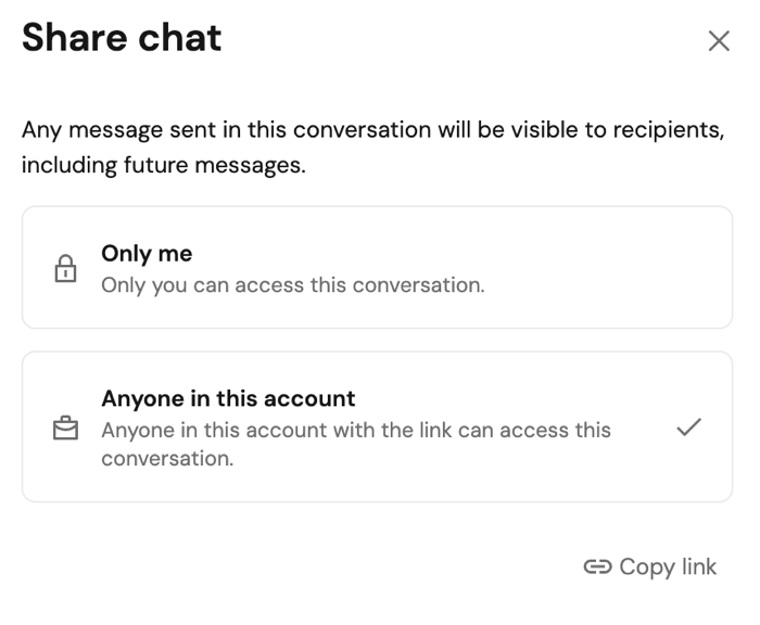 Share a chat conversation