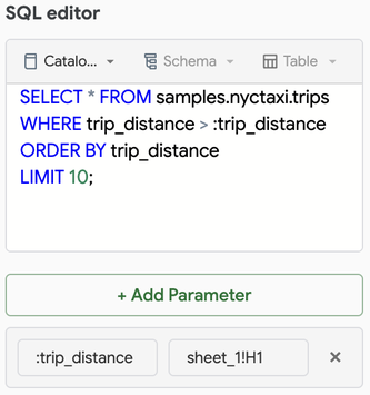 Query with query parameters