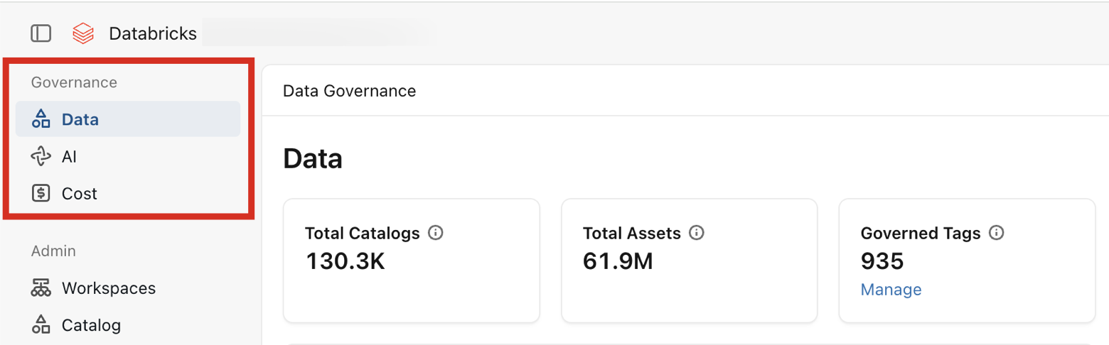 Governance Hub overview.