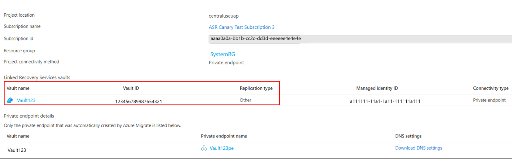 Screenshot that shows the Migration and modernization tool Properties page.