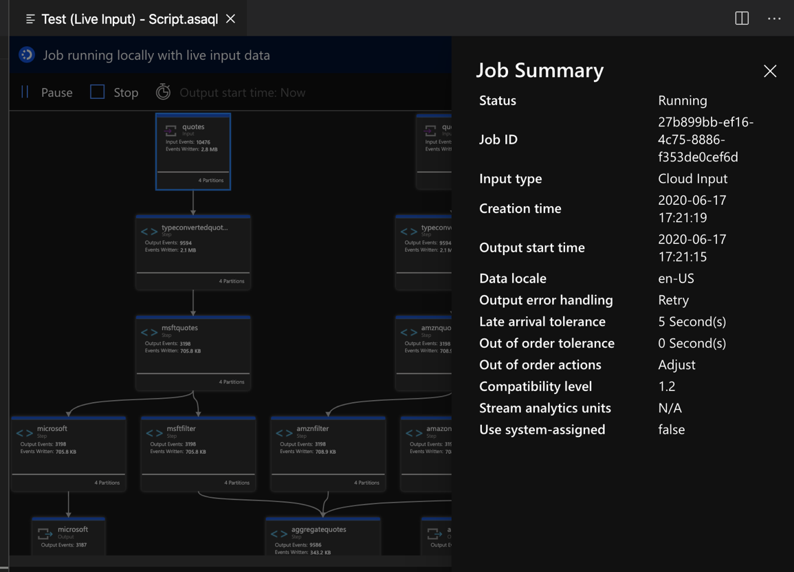 Local job summary