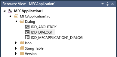 Open the dialog in the resource editor. Open the dialog in the resource editor.