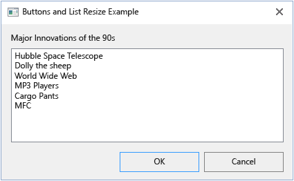 Dialog after being resized. Dialog after being resized.