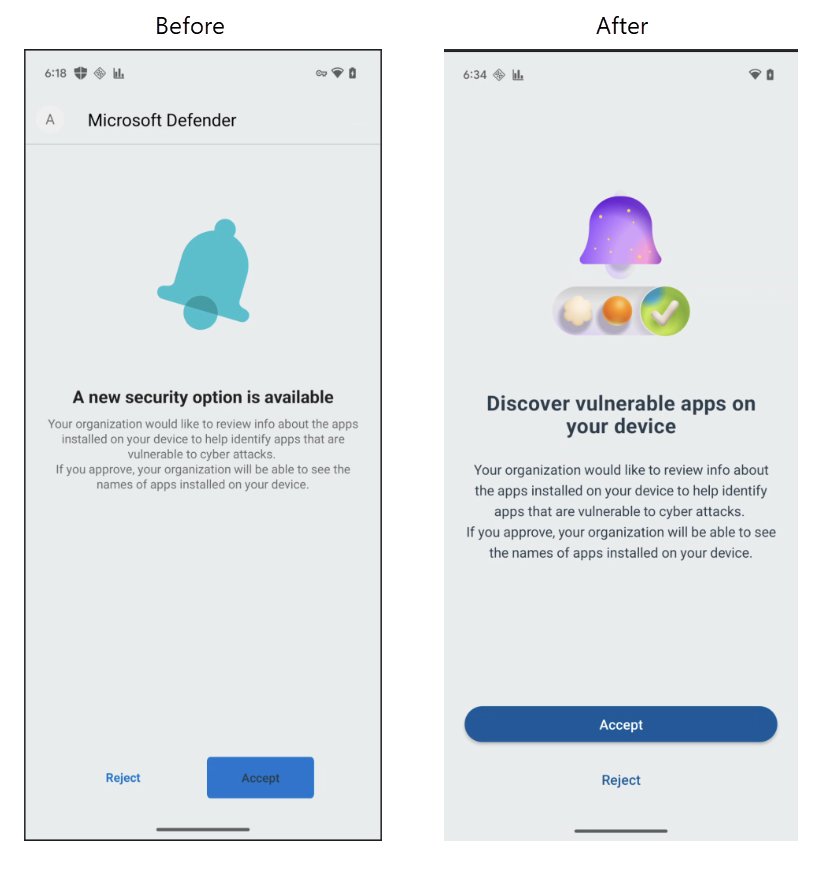 Discover vulnerable apps consent screen in light mode.