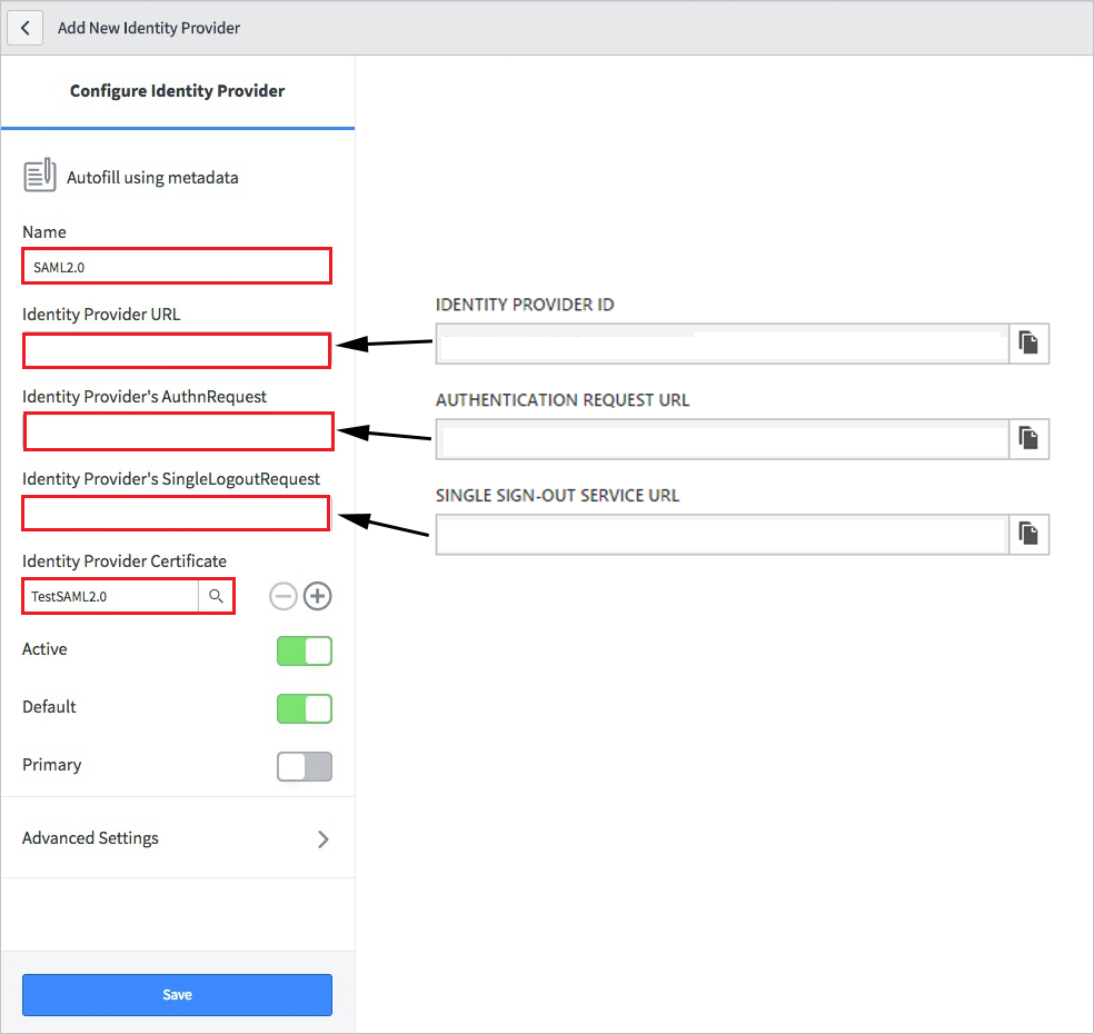 Screenshot of Add New Identity Provider dialog box