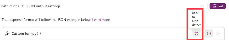 Screenshot of the 'Back to auto-detected' icon.