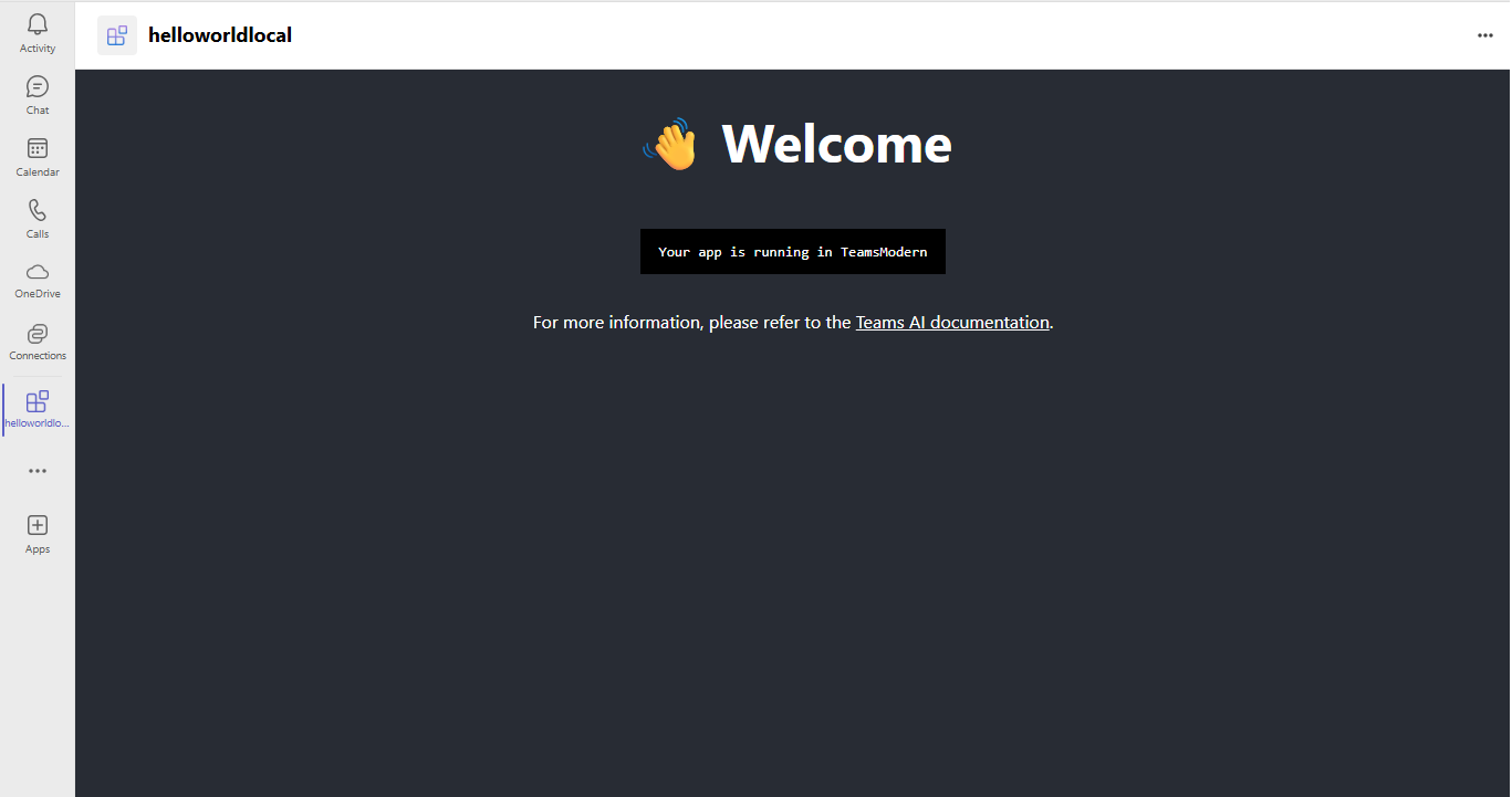 Screenshot shows the completed app