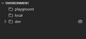 Screenshot shows the Environment section.