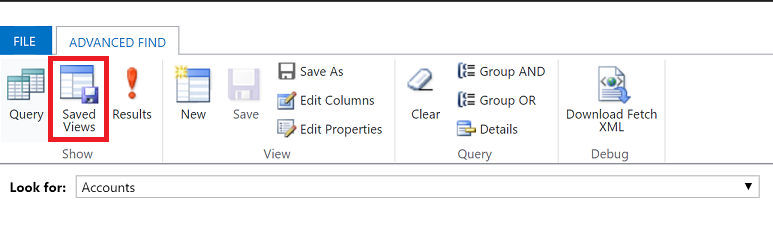 Saved view button Saved view button.
