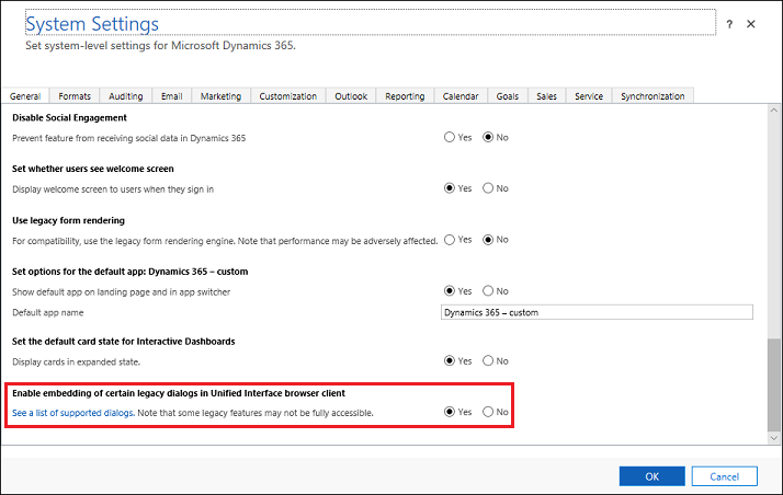 Enable hybrid experience Enable hybrid experience.