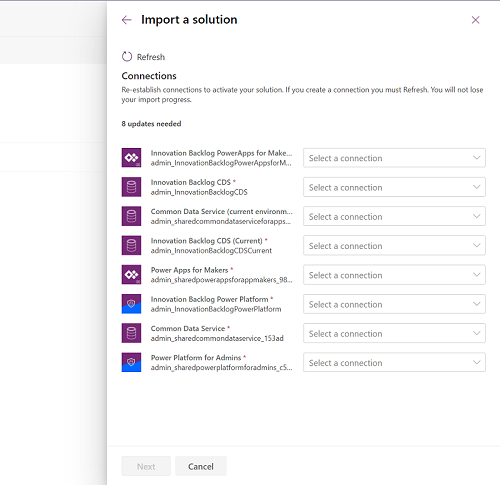 Establish connections to activate your solution. Establish connections to activate your solution.