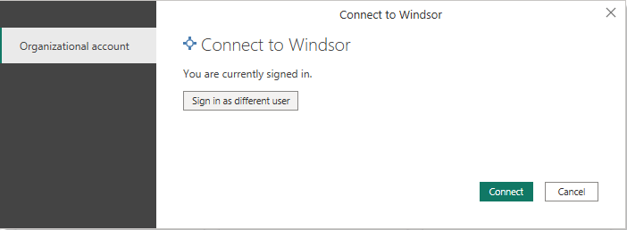 Screenshot of the sign-in confirmation in the authentication dialog.