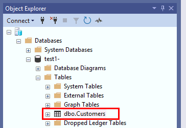 Screenshot showing New table.