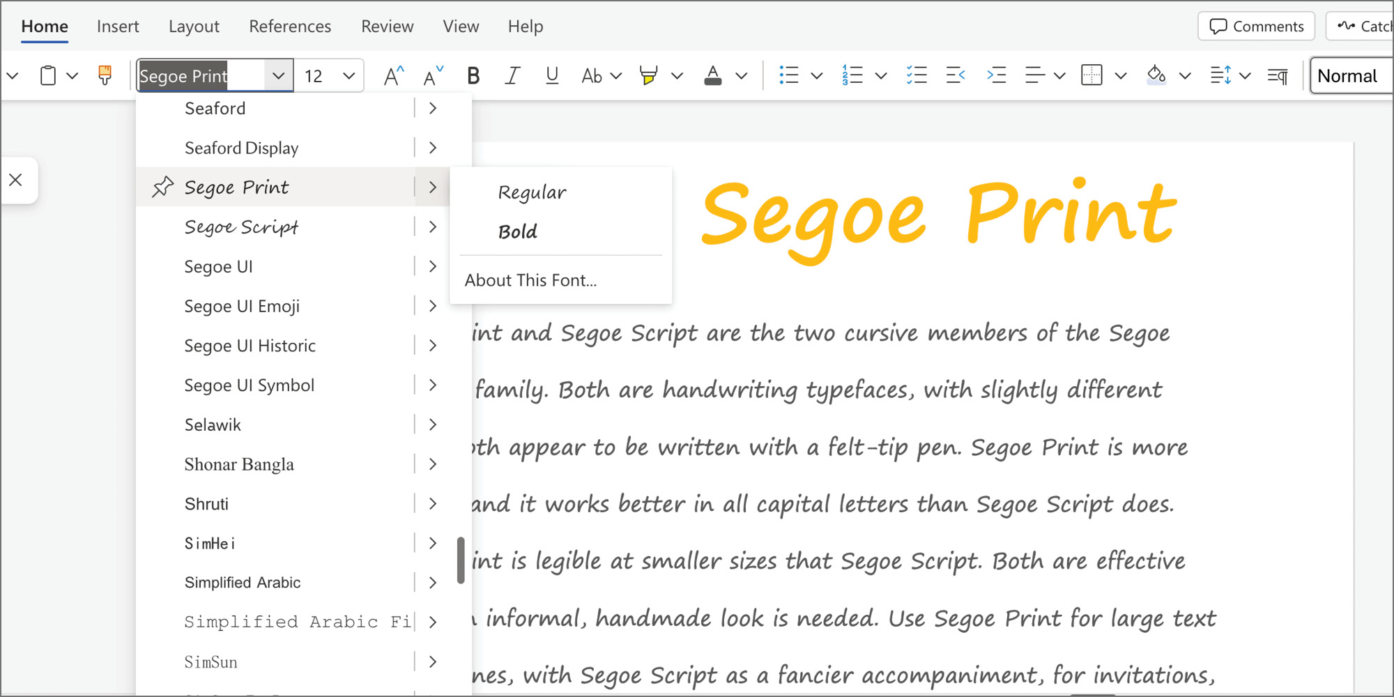 Segoe Print Poster 5