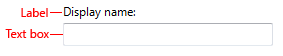 screen shot of a typical text box and label