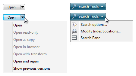 screen shot of label and arrow on command button