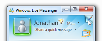 screen shot of pointer revealing secondary command