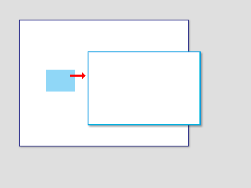 diagram of dialog box offset down and to the right