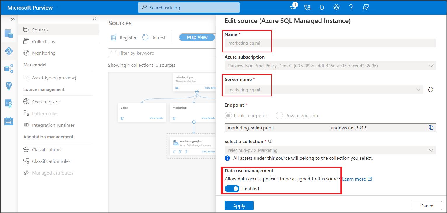 Screenshot shows how to enable policy enforcement.