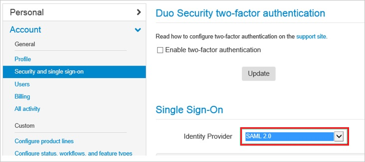 Security and single sign-on Security and single sign-on