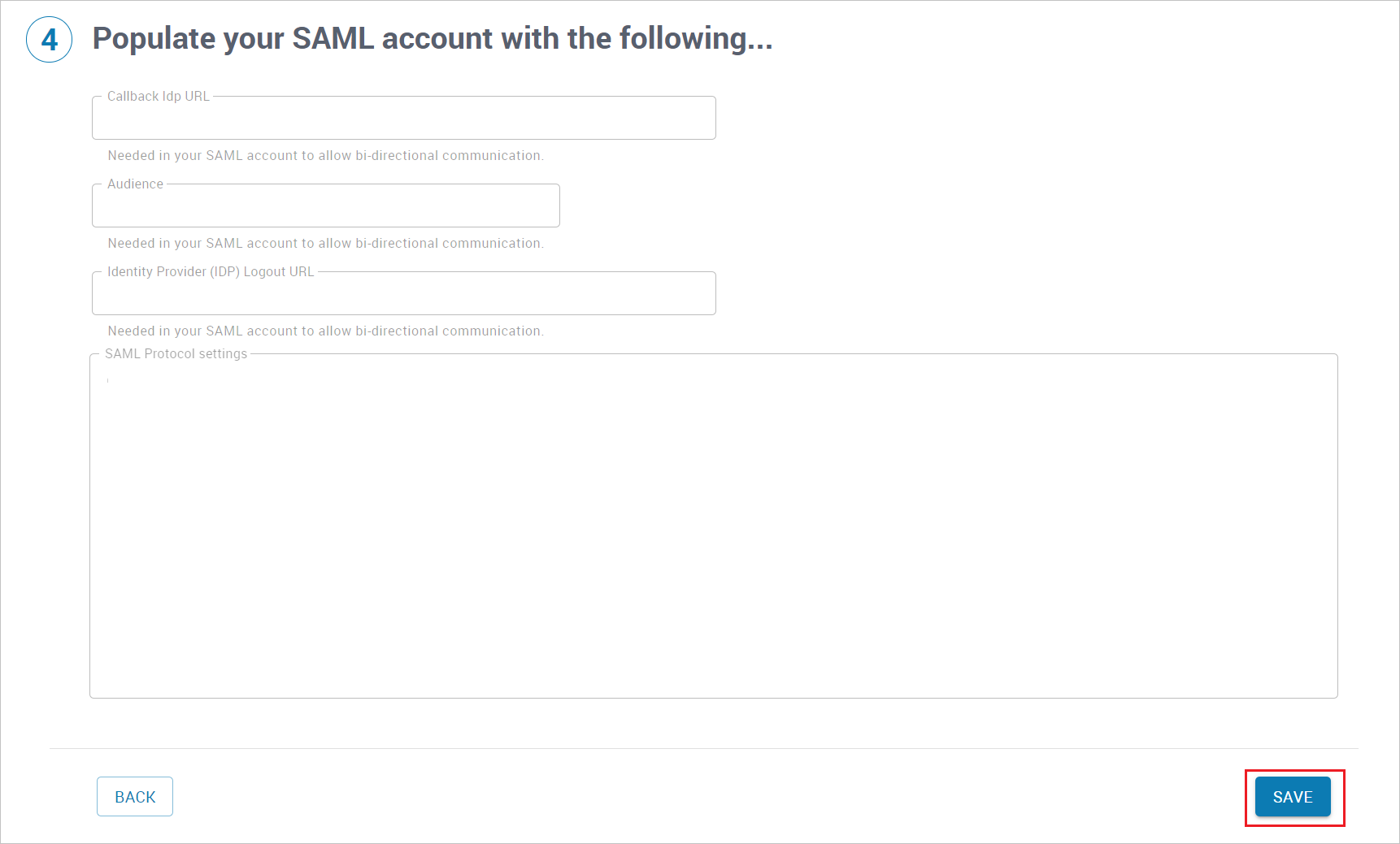 SAML Account SAML Account