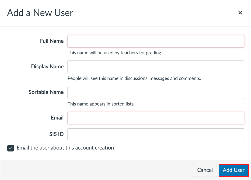 Add User Add User