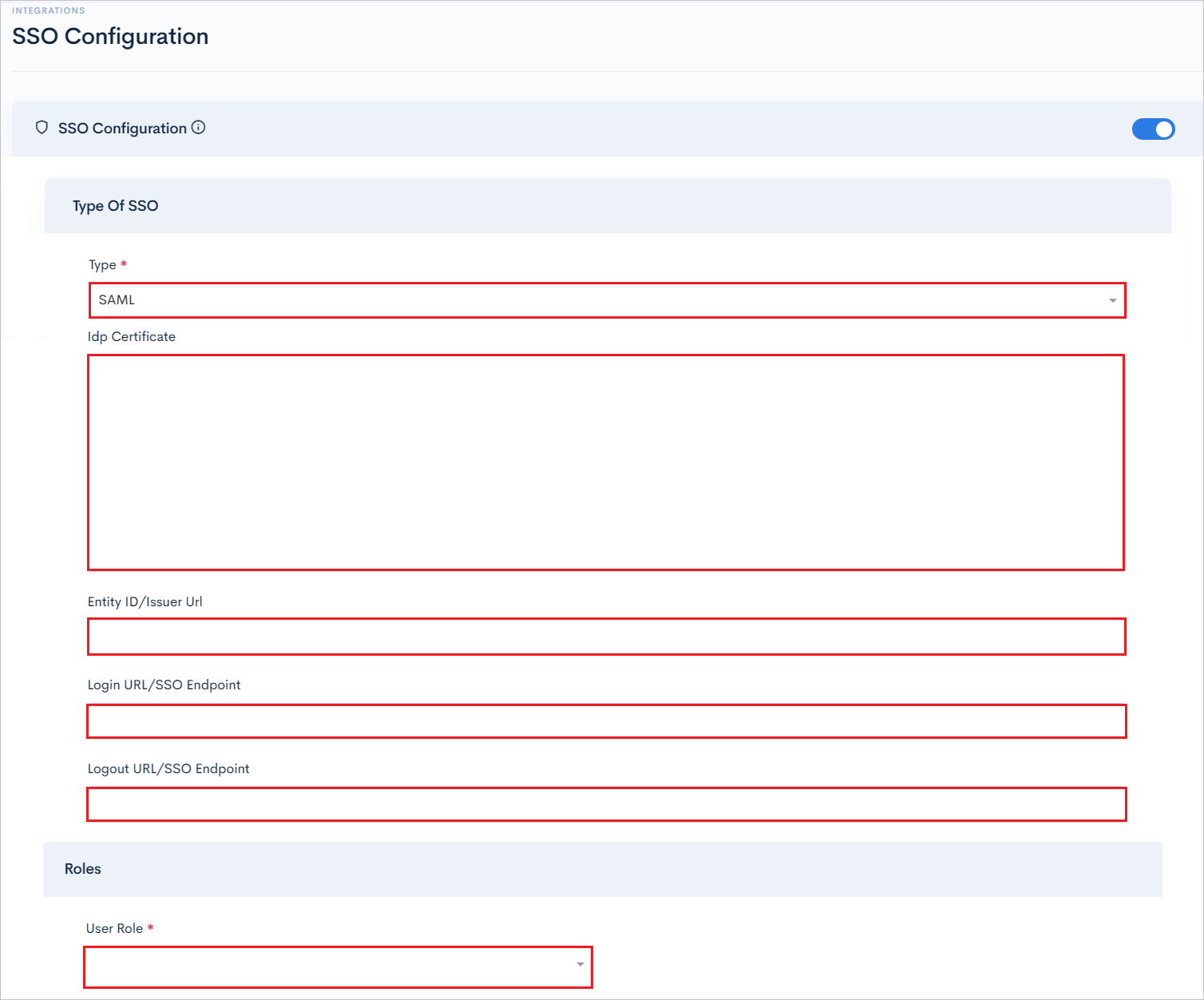 Configuration Screenshot that shows the Configuration Settings.