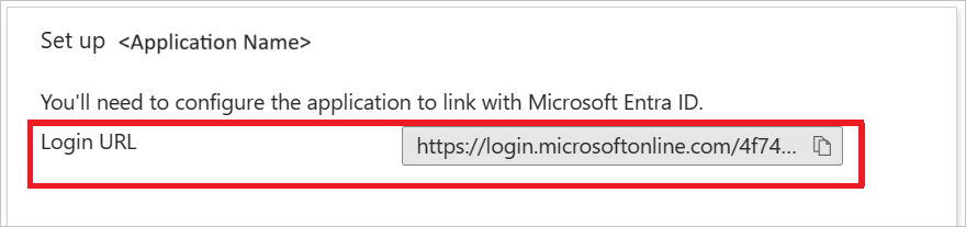 Metadata Screenshot shows to copy configuration URLs.
