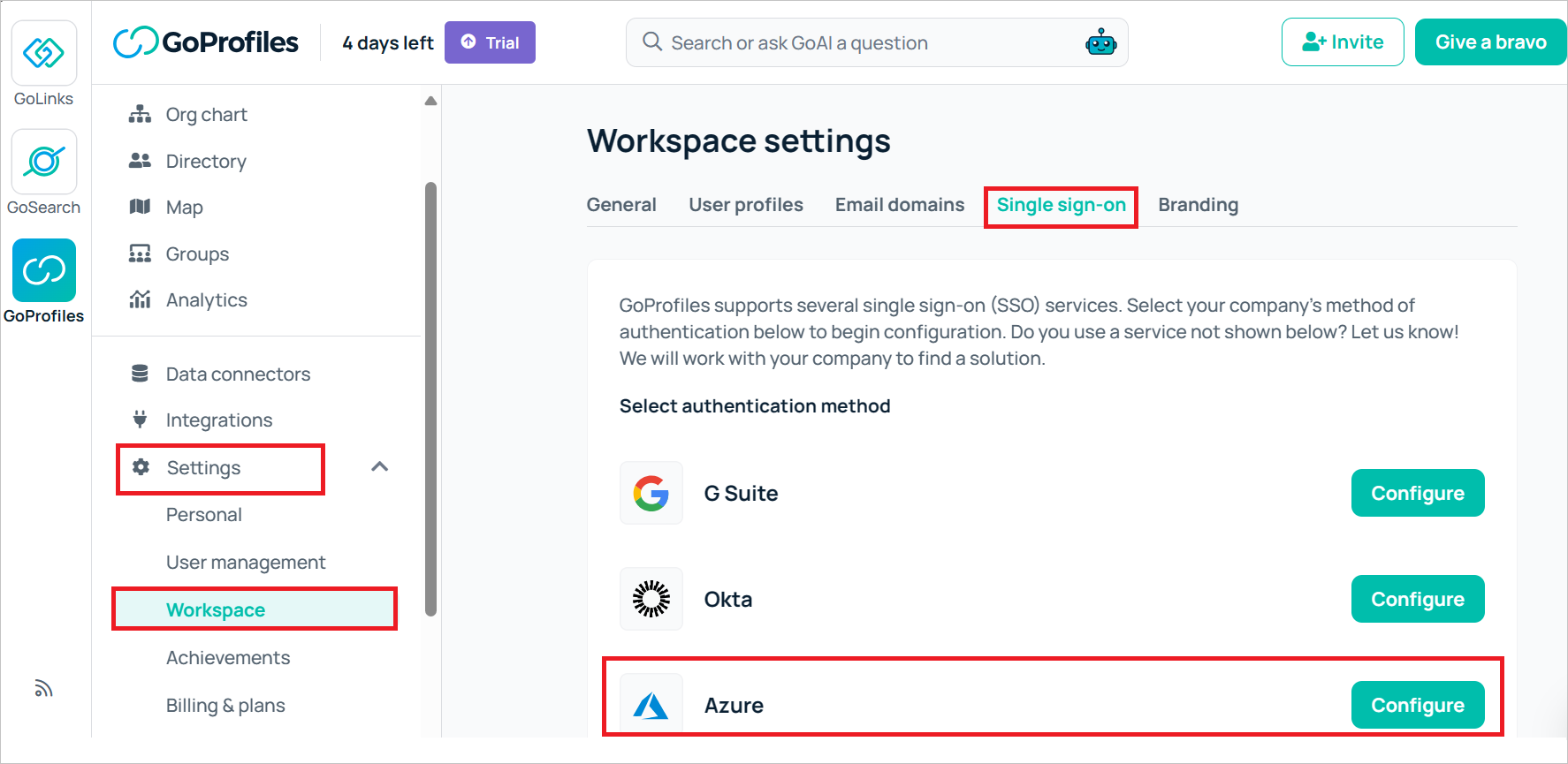 Settings Screenshot shows Settings for the configuration.
