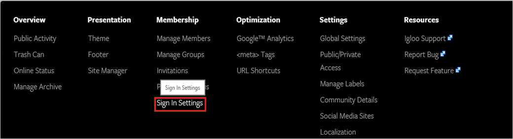 Sign in Settings Sign in Settings