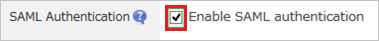 SAML Authentication Screenshot that shows "Users & System Administration" selected.