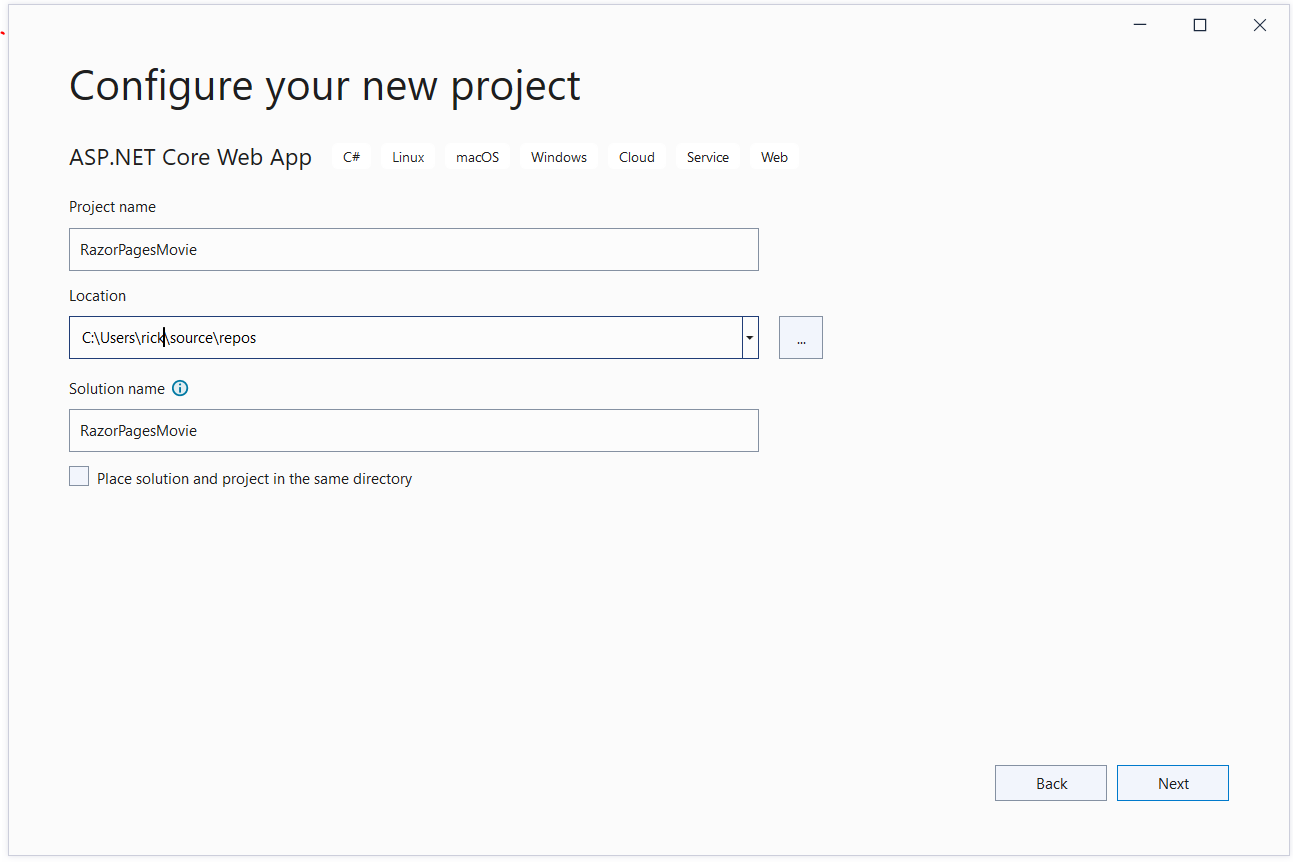 Configure your new project