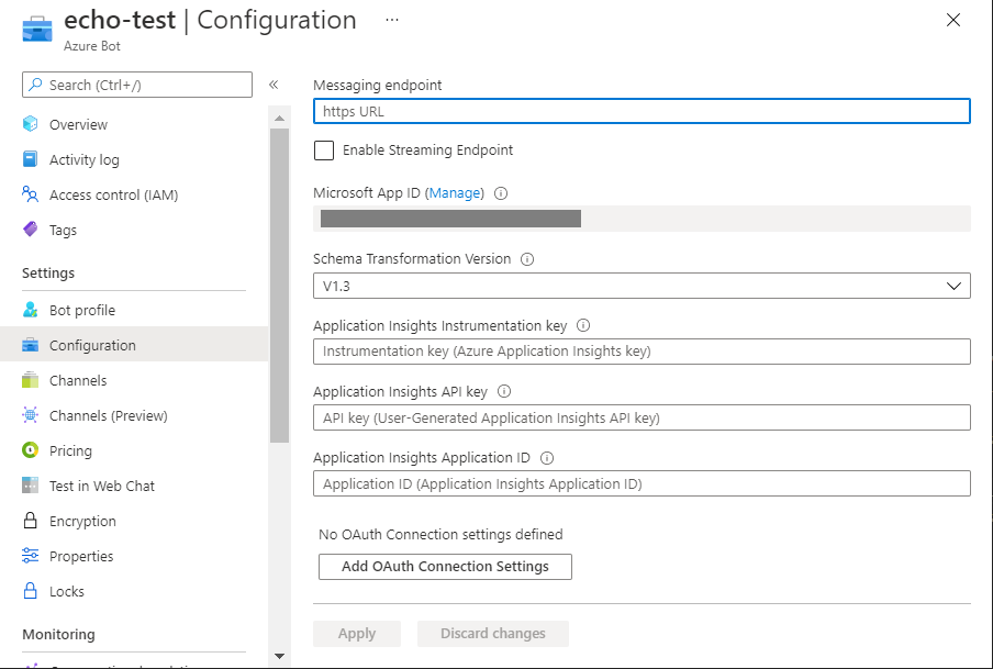 Bot configuration settings.