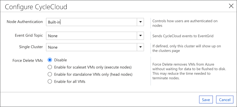 Force Delete settings