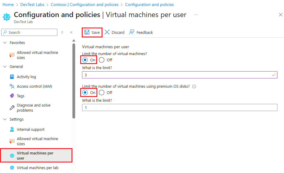 Screenshot showing Virtual machines per user.