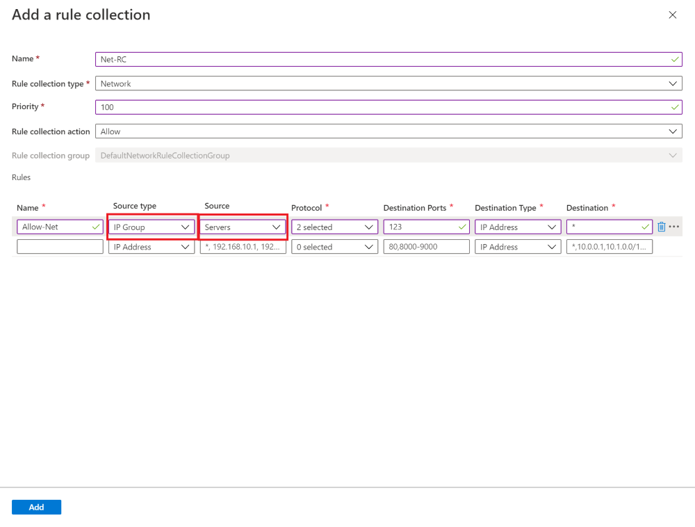 IP Groups in Firewall