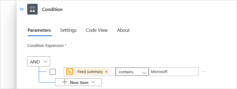 Screenshot shows the Standard workflow and the complete condition criteria.