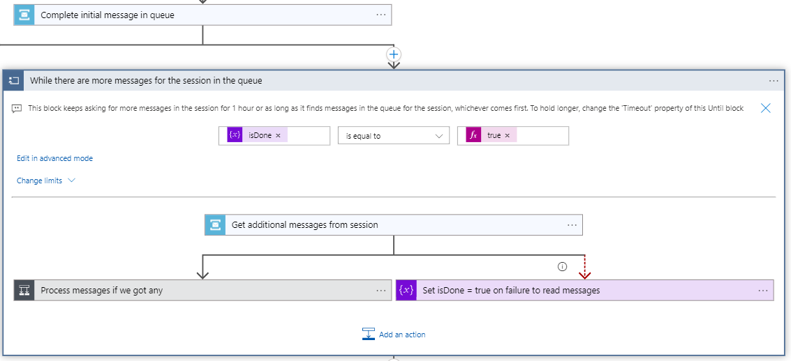 Until loop - Process messages while in queue