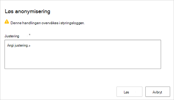 Anonymiser løs popup-vindu.