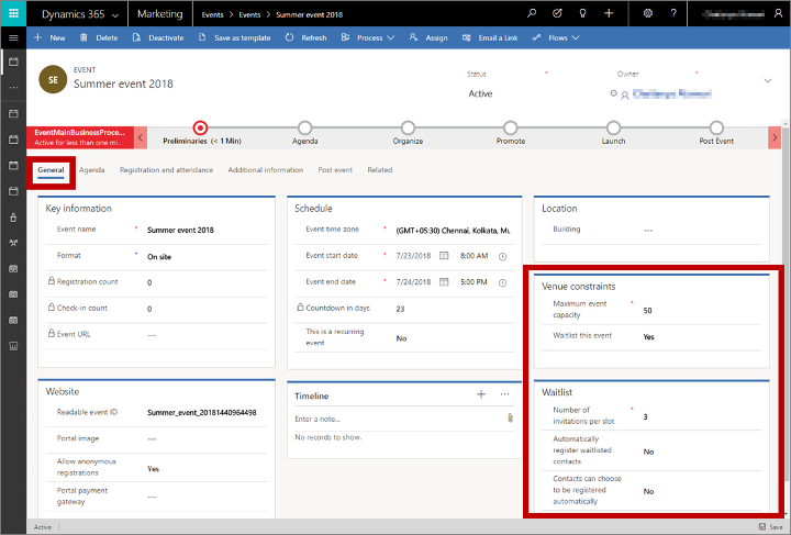 Aktivere ventelisten for et arrangement Aktiver ventelisten for et arrangement.