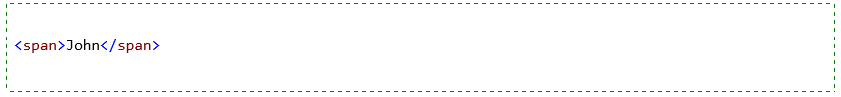 Example of changed HTML output.
