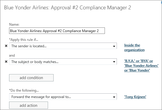 Second-level approval rule, with same criteria.