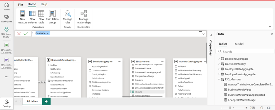 Skjermbilde av oppretting av et nytt mål.