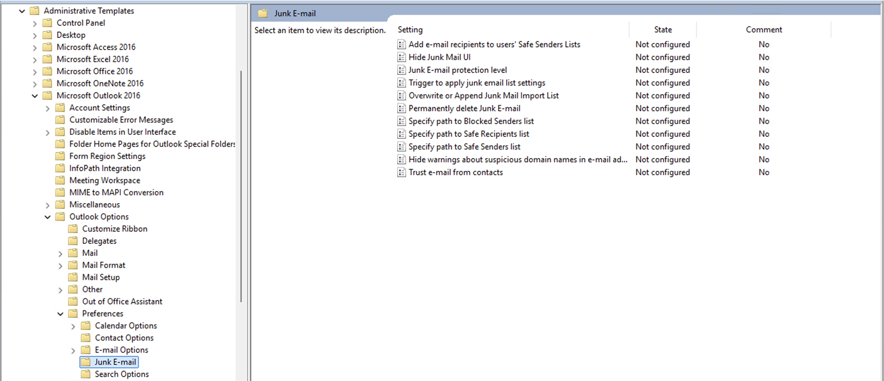 Screenshot that shows the Group Policy Management Console.
