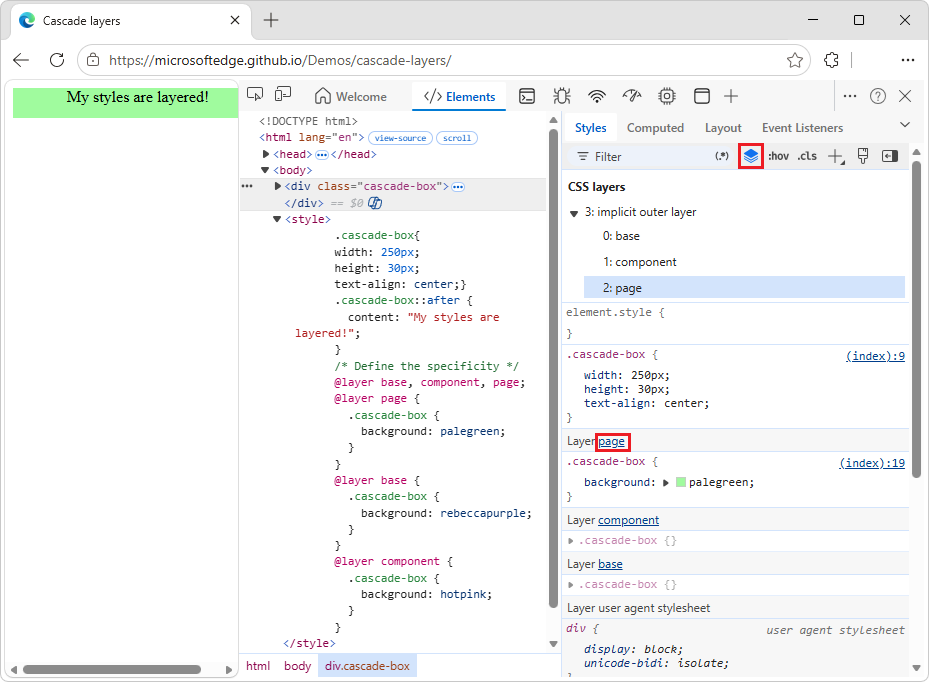 Cascade layers