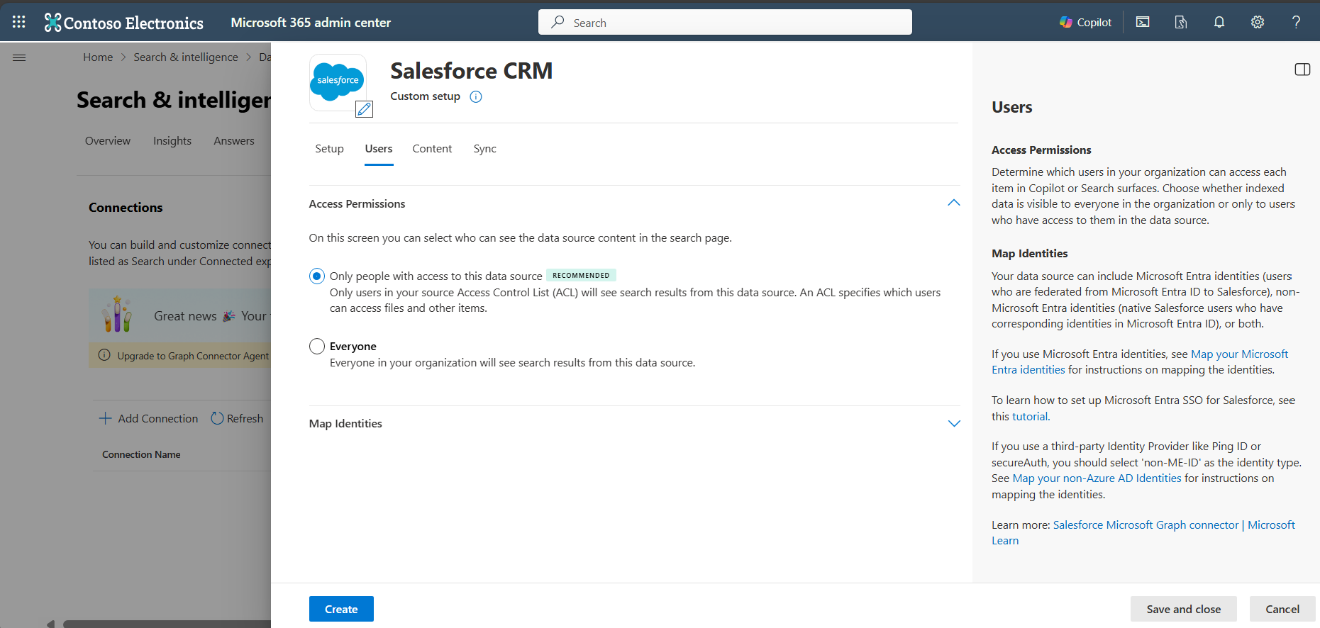 Screenshot that shows Users tab where you can configure access permissions and user mapping rules.