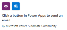 Et skjermbilde som viser Klikk en knapp i Power Apps for å sende en e-postmal.