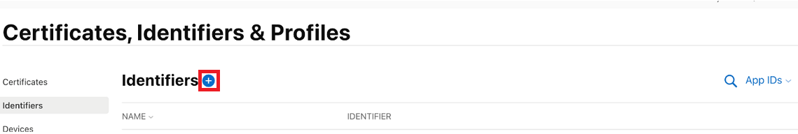 Opprett ny identifikator.