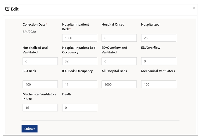 Rediger detaljer for CDC-feed