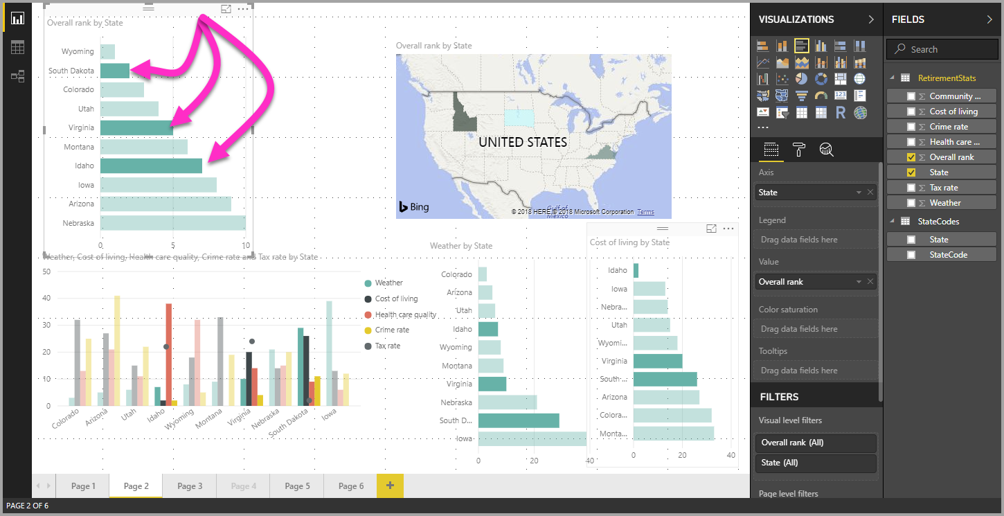 Screenshot shows multiple data points selected